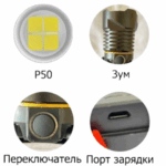 Fonar' nalobnyj svetodiodnyj YYC-8059-P50 2