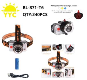 Svetodiodnyj nalobnyj fonarik YYC-BL-871-T6