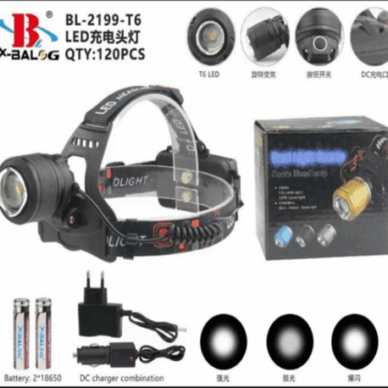Фонарь аккумуляторный налобный X-Balog BL-2199-T6