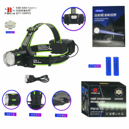 Фонарь аккумуляторный налобный X-Balog SXB-A44 USB