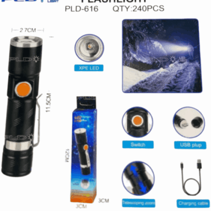 Фонарь аккумуляторный PLD-616-TG LED