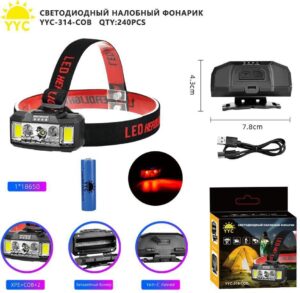 Svetodiodnyj nalobnyj fonarik YYC-314-COB