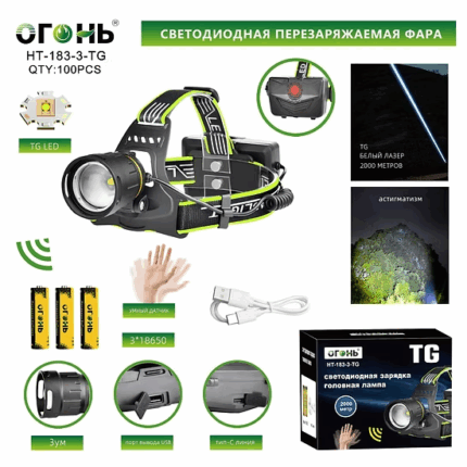 Fonar' nalobnyj svetodiodnyj HT-183-3-TG