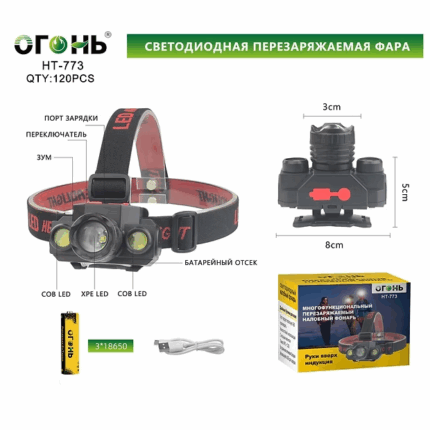Fonar' nalobnyj svetodiodnyj HT-773