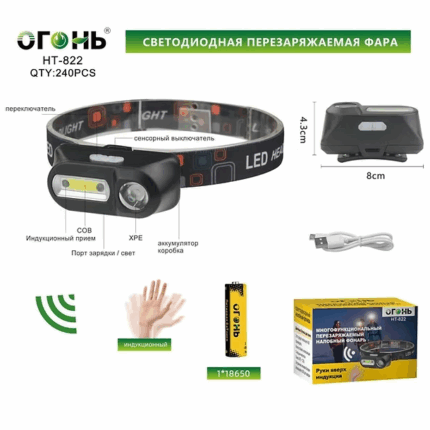 Fonar' nalobnyj svetodiodnyj HT-822
