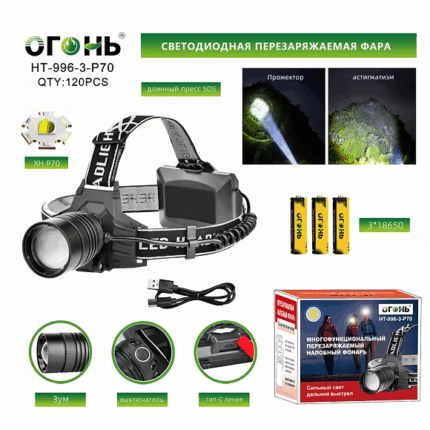 Fonar' nalobnyj svetodiodnyj HT-996-3-P70