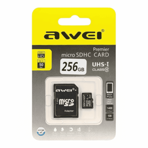 Karta-pamyati-microSDHC-AWEI-256Gb-700p-768x768 Карта памяти microSDHC AWEI 256Gb — изображение 1
