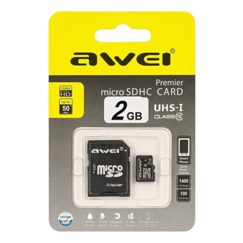 Karta-pamyati-microSDHC-AWEI-2Gb-160p Карта памяти microSDHC AWEI 2Gb — изображение 1
