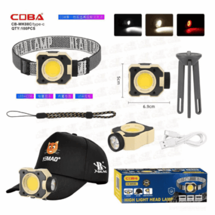 Фонарь налобный Coba CB-WKO8C светодиодный