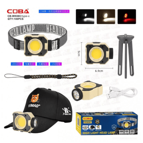 fonar-nalobnyj-coba-cb-wko8c-svetodiodnyj Фонарь налобный Coba CB-WKO8C светодиодный