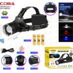 Фонарь налобный COBA D4 60W+SMD светодиодный
