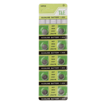 Батарейка T&E AG7 395A LR927W SR927 G7 SR57 1,55 V